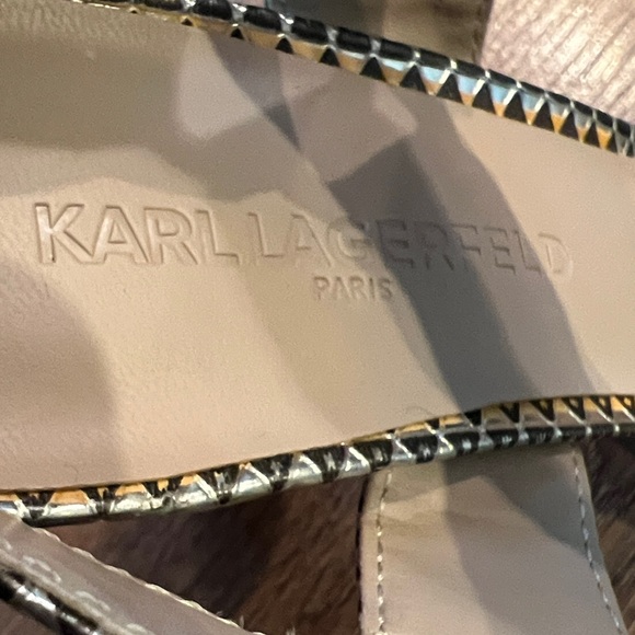NWT - Karl Lagerfeld - Black and White Patterned Heels - Picture 3 of 16